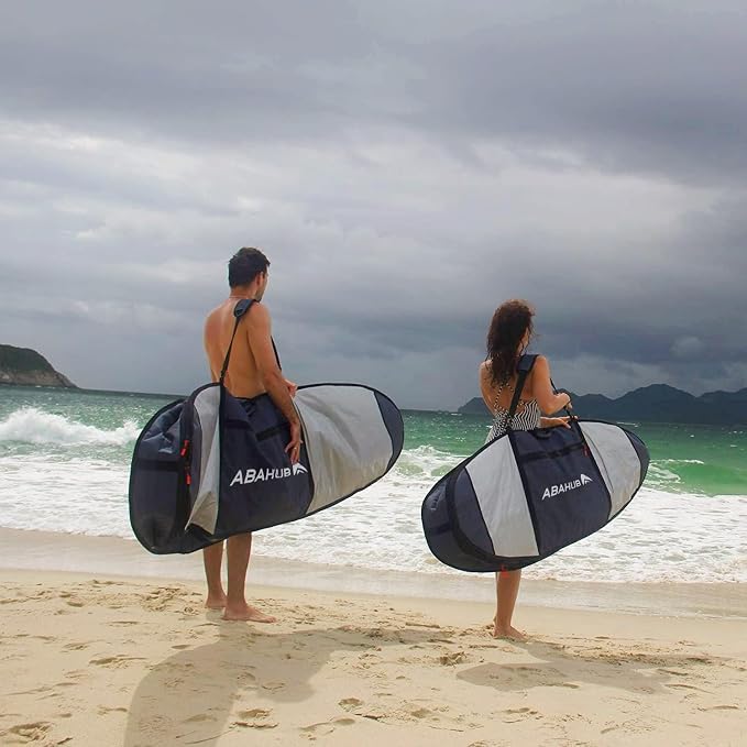 Abahub Premium Surfboard Travel Bag, Foam Padded Surf Board Cover, Shortboard Carrying Bags for Surfing, Outdoor, Airplane, Car, Truck,Size 6'0, 7'0, 7'6, 8'0, 8'6, 9'0, 9'6, 10'0