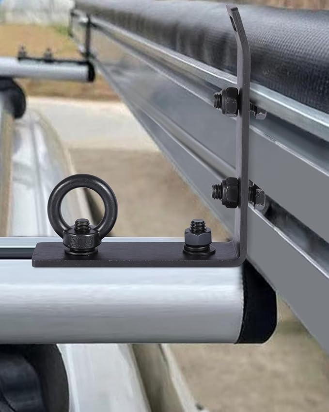 Load Stops Replacement T-Slot Truck Cross Bar, 304 Stainless Steel Roof Rack Brackets, Easy Install No Drilling, for Ladders, Kayaks, Skis, Pickup Truck & SUV Owners – 4 Pack