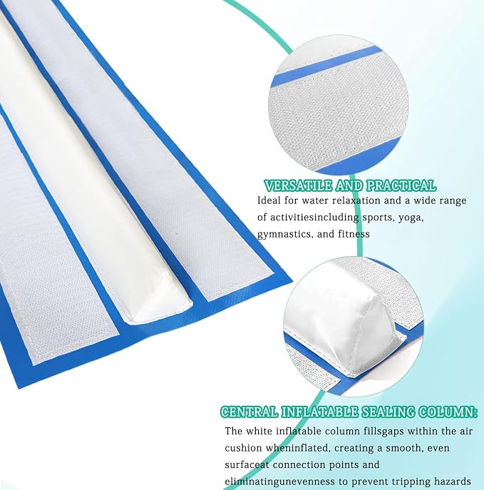 GLANT 3ft/6ft Air Mat Tumble Track Connector Tape for Inflatable Tumbling Gymnastic/Yoga/Camping White（NEW） (40)