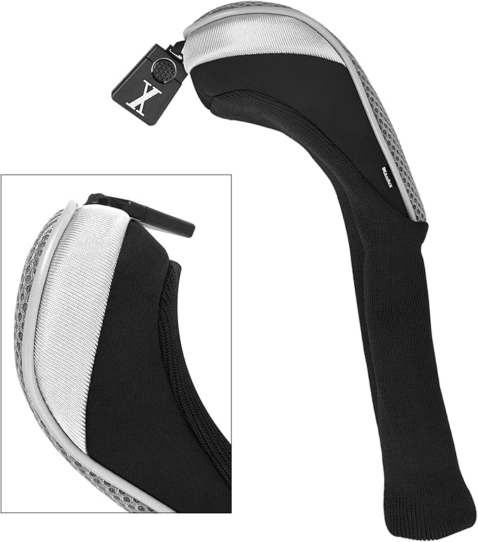Andux 4pcs/Set Mesh Golf 460cc Driver Fairway Wood Club Head Covers Long Neck with No. Tags