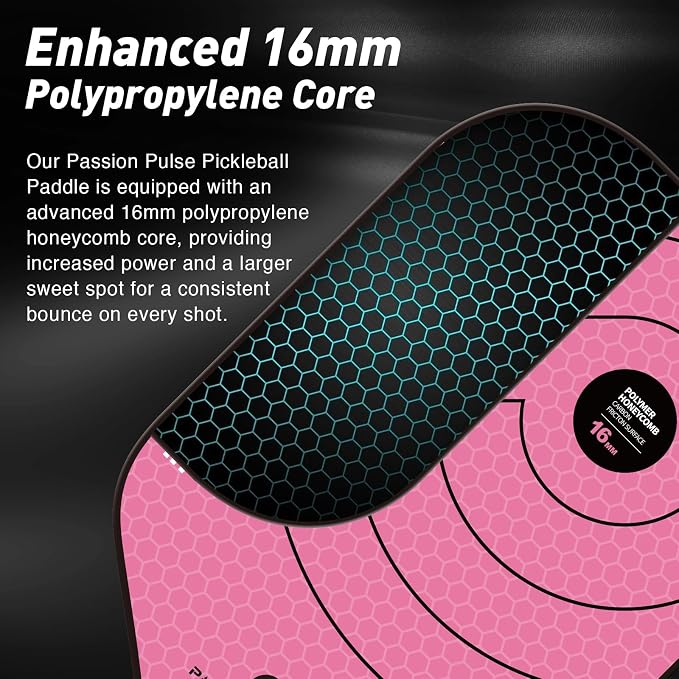 Pickleball Paddles 2026,Carbon Fiber Pickleball Paddle,16mm T700 High Grit & Spin, Professional Pickle Ball Paddles Set Designed for Ultimate Spin & Consistency
