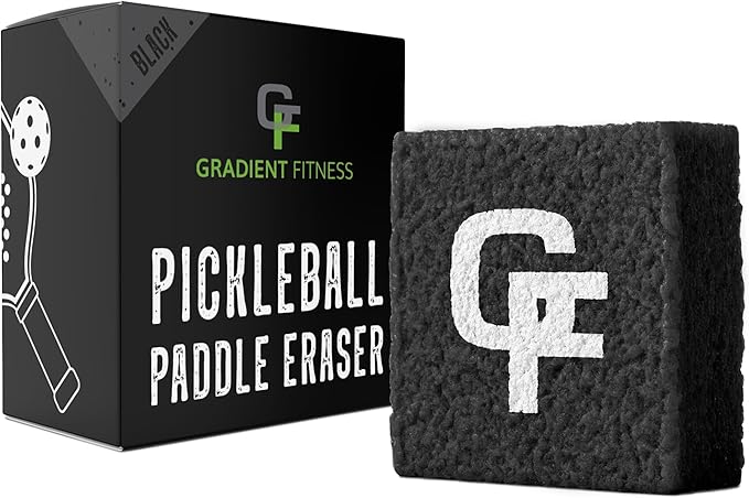 Gradient Fitness Pickleball Paddle Eraser, Pickle Ball Racket Natural Cleaner, Efficiently Removes Ball Residue, Dust, Dirt, & Minor Scrapes/Scratches, Increases Grit