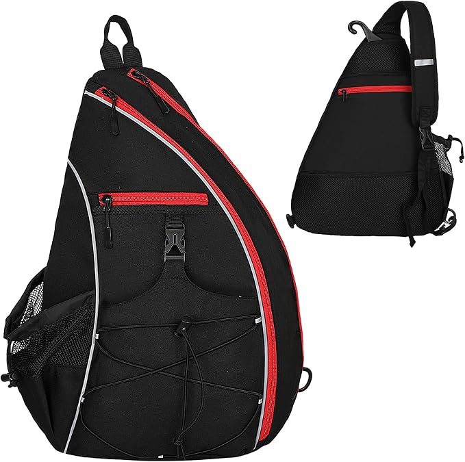 Goloni Pickleball Sling Bag for Men Women, Lightweight Pickleball Backpack with Fence Hook