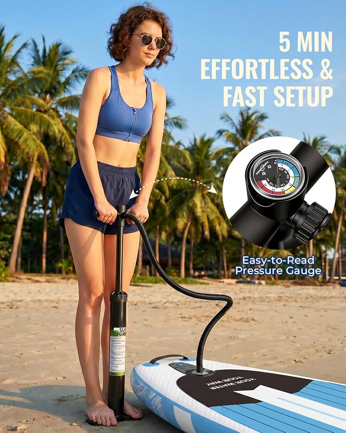 11'x34 Inflatable Paddle Board for Adults Youth, Extra Wide 430LBS Capacity SUP, Stable 2-3 Person Family for Lake Ocean Fishing Surfing Yoga, Includes Accessories