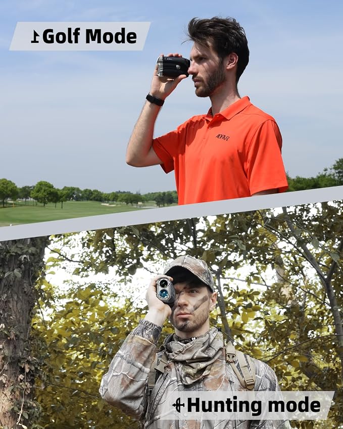 AOFAR GX-2S Rangefinder for Golf & Hunting with Slope and Angle Switch, Flag-Lock with Vibration, Horizontal Distance, 600/1000 Yards Distance Measuring Range, 6X Waterproof, Free Battery