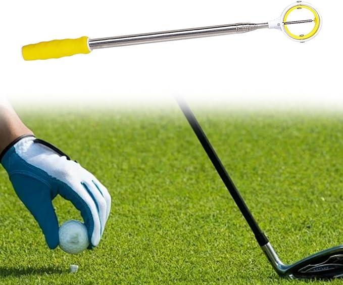 harayaa Golf Ball Retriever Stainless Steel Ball Picker Ball Grabber Golf Accessories Portable Putter Handle Tool Suitable for Course Practice HOM