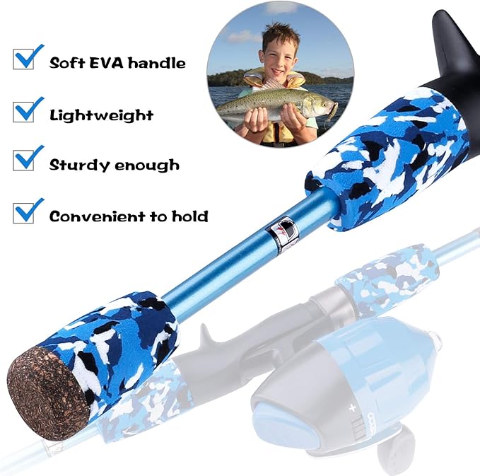 ODDSPRO Kids Fishing Pole - Portable Telescopic Kids Fishing Rod and Reel Combo Kit - with Spincast Fishing Reel Tackle Box for Girls, Youth