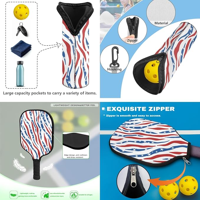 Pickleball Paddles Set 3PCS Pickleball Paddle Case Pickleball Racket Pickleball Bag Ideal for Beginners Gifts