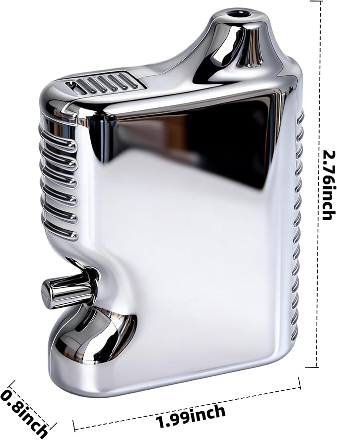 One-Button Powder Dispenser | Leak-Proof & Lightweight | Electroplated Silver Spice Shaker for Travel – Cool Metallic