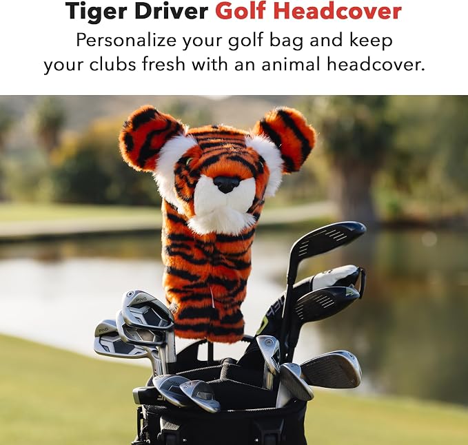 Daphne’s Headcovers Tiger Headcover Funny Golf Club Cover Stylish Protection for Club Driver Headcover for Men and Women