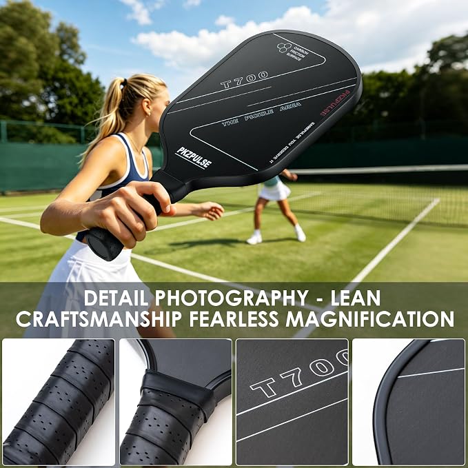Pickleball Paddles Set – 2 Paddles, 4 Standard Balls, Portable Bag – for Casual Play & Family Fun