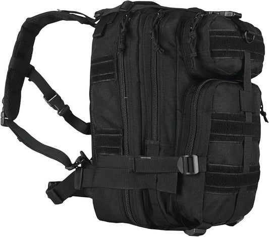 FOX OUTDOOR PRODUCTS Medium Transport Pack | 29L Tactical Backpack with Organizer Pockets, MOLLE Webbing & Hydration Sleeve, Black