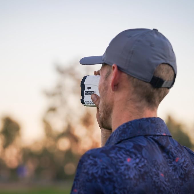 Gogogo Sport Vpro GS24 Golf & Hunting Laser Rangefinder, 7X Magnification, 1200 Yard Distance Measuring Range Finder with High-Precision Flag Pole Locking Vibration Function Slope Mode Continuous Scan