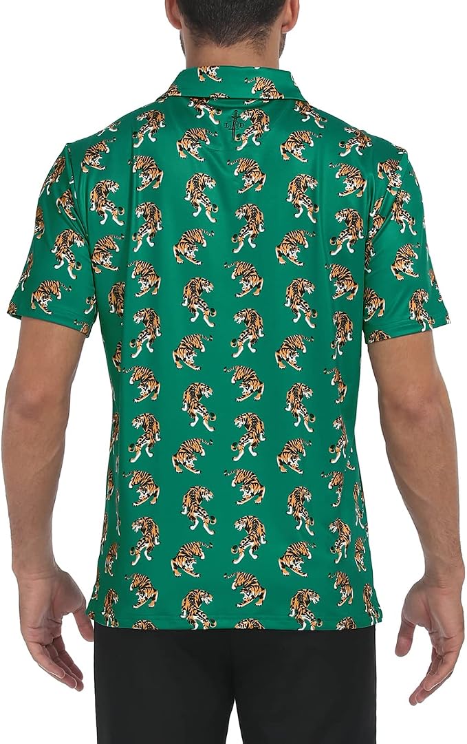 LRD Golf Shirts for Men UPF 50 Moisture Wicking Short Sleeve Polo Shirt