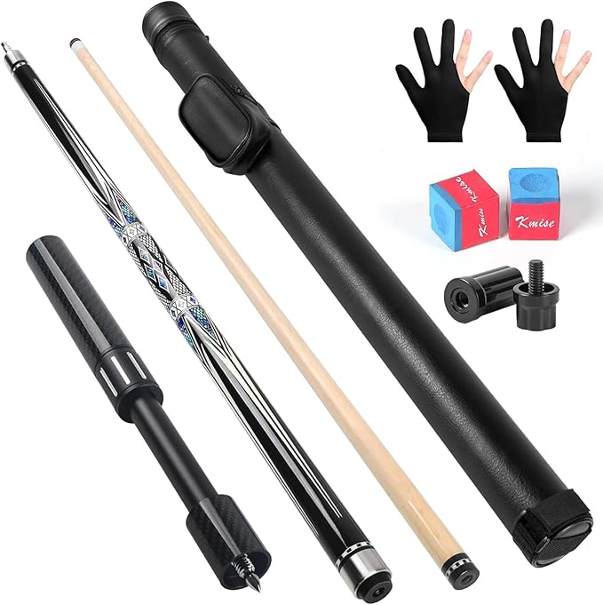Kmise Pool Stick Set of - 58" Pool Cue Stick, Canadian Maple Professional Billiards Pool Cue, Pool Sticks for Adults, 18~21oz Multiple Colors