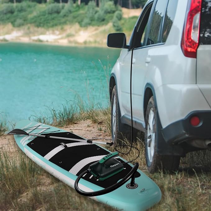 Electric Paddle Board Pump, 20PSI SUP Air Pump with Inflation & Deflation Functions & 12V DC Car Connector, Portable Quick Inflator for Inflatable Paddleboard, Kayaks, Boats and Air Mattresses