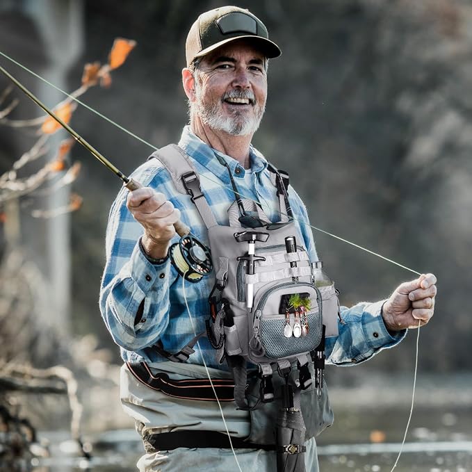 Ultimate Lightweight Fly Fishing Chest Pack - Water-Resistant Specialized Gear Storage with Quick-Access Design for Streamside Adventures
