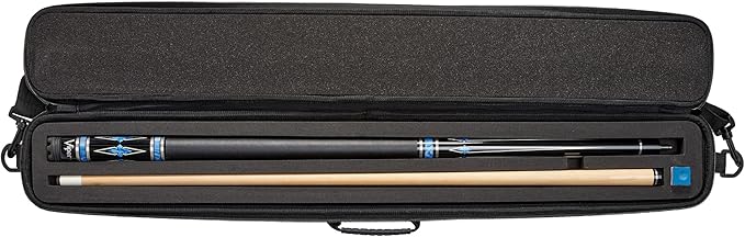 Casemaster Parallax Art Series Pool Cue Case, Holds 1 Butt and 1 Shaft, Foam-Padded Pool Stick Case, 600D Oxford Fabric, Shoulder Strap, Patriot
