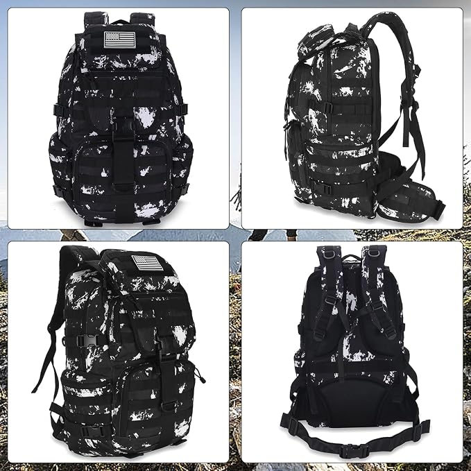 50L Military Tactical Backpack 3 Day Assault Pack Molle Daypack Hiking Backpack for Men and Women