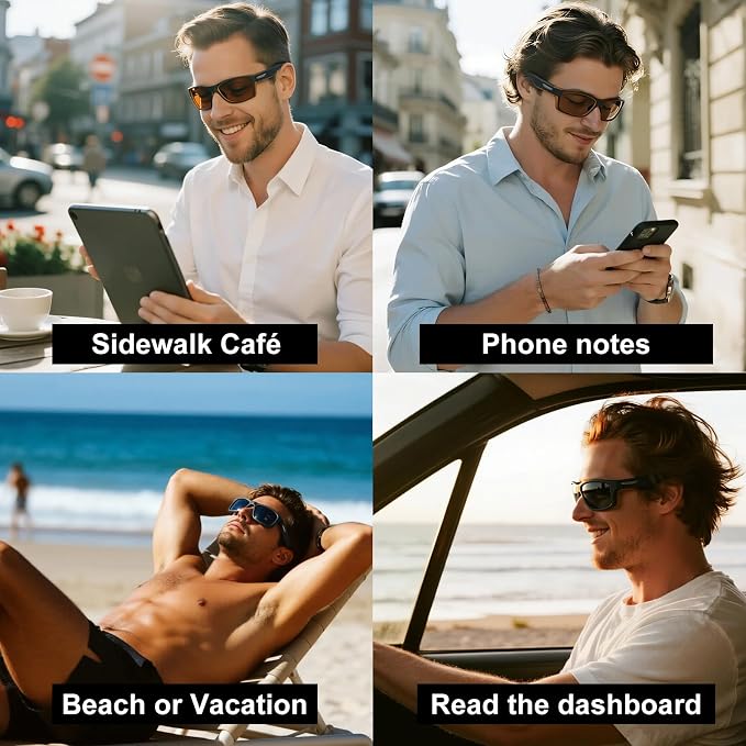 Missfive 2-Pack Mens Ultimate Bifocal Sunglasses with Readers Built In Sporty Upgraded Wrap Frame, UV400 Protection Driving & Reading Glasses for Outdoor +3.5 (Dark/Brown)