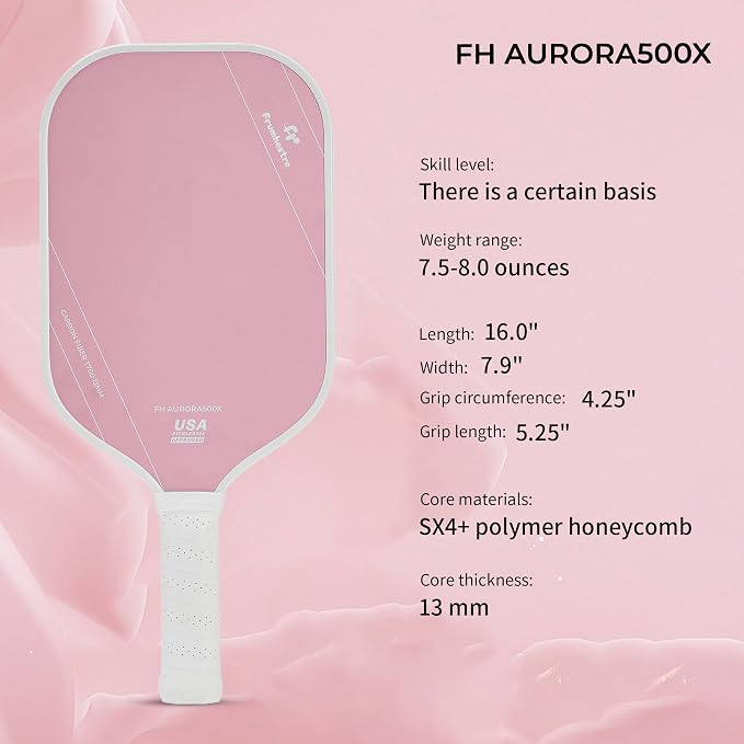 FH-500 T700 Pickleball Racket, 14MM Thick Two-Handed Offensive Pickleball Racket, Speed and Control