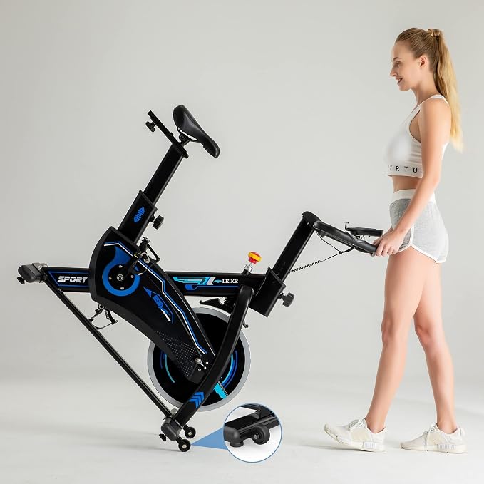 Leikefitness Exercise Bike,Indoor Cycling Bike, Stationary Bike Magnetic Resistance Quiet and Smooth for Home