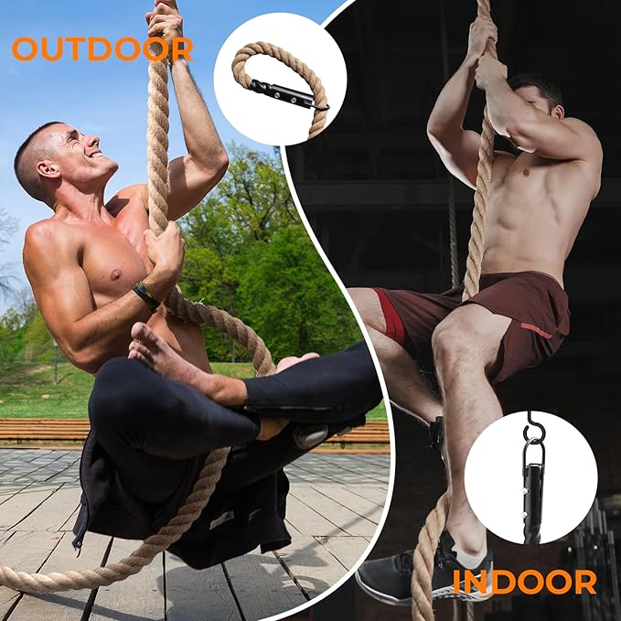 Climbing Rope Gym Climbing Rope for Fitness and Strength Training, Rock Climbing and Home Workouts Adult Climbing Rope Kids Outdoor Climbing Rope or Home Indoor Climbing Rope