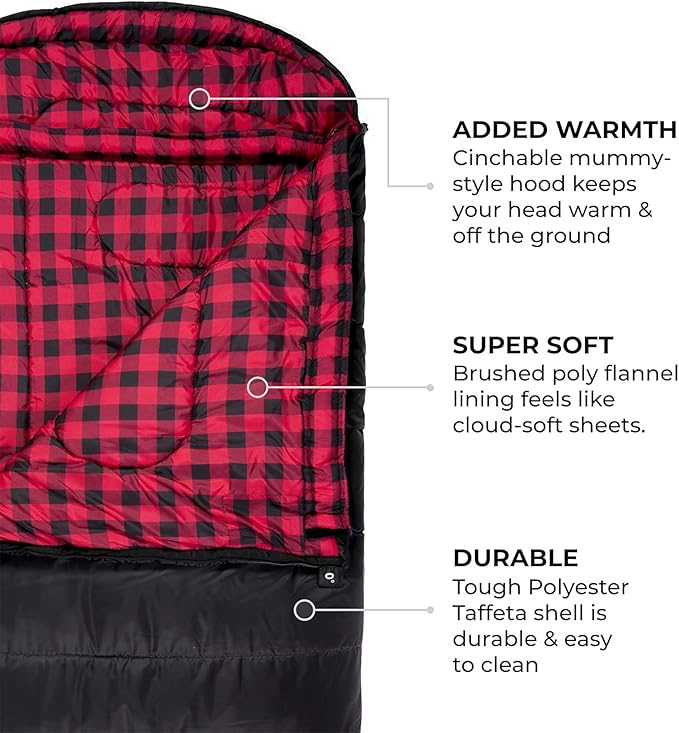 Teton Celsius XXL Sleeping Bag, Cold Weather Sleeping Bags for Adults and Kids, Camping Made Easy and Warm. Compression Sack Included