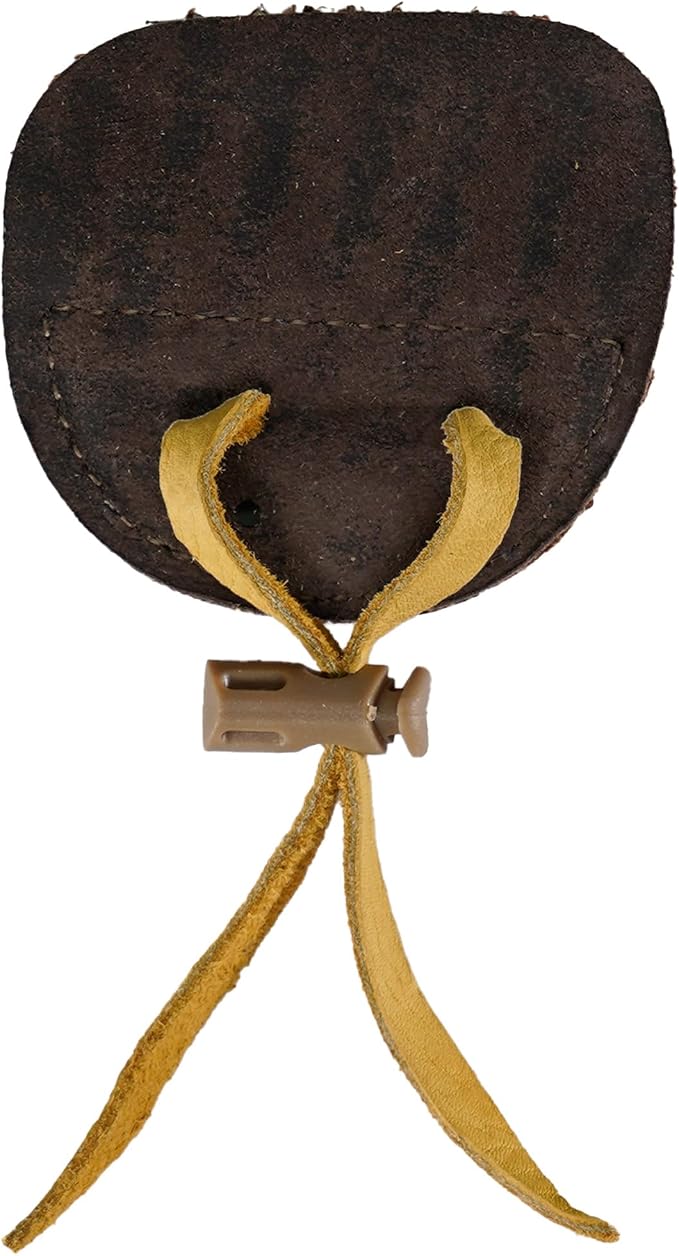 Hornet 3-Under Bison Tab – Handmade Leather Finger Tab for Traditional Archery, USA Made - Available in Medium, Large, Left and Right Hand