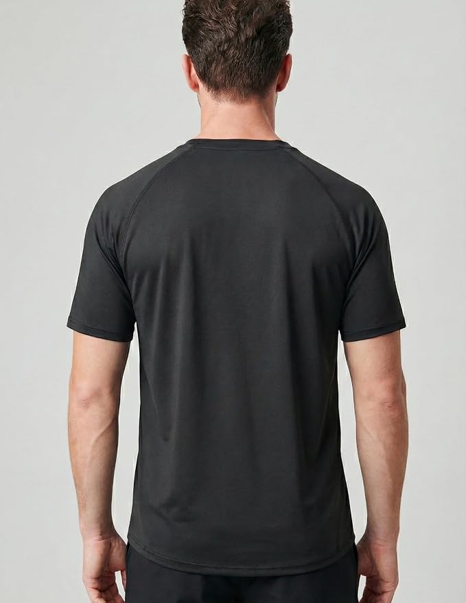 5 Pack Men’s Active Quick Dry Crew Neck T Shirts | Athletic Running Gym Workout Short Sleeve Tee Tops Bulk