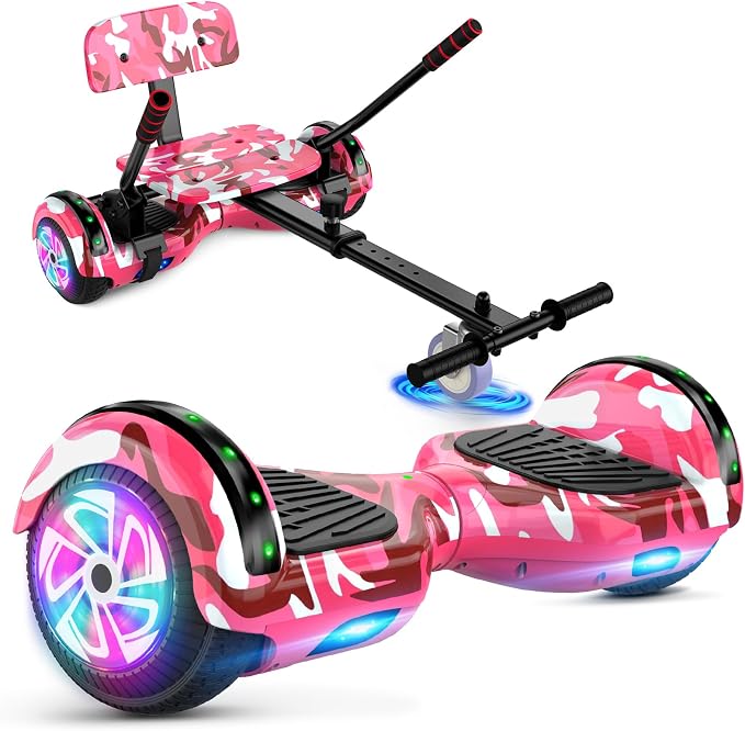 CBD Scooter with Corlorful LED Lights,6.5" Wheels, Dual 300W Motor Scooter for Kids Girls Boys Adults, All Ages