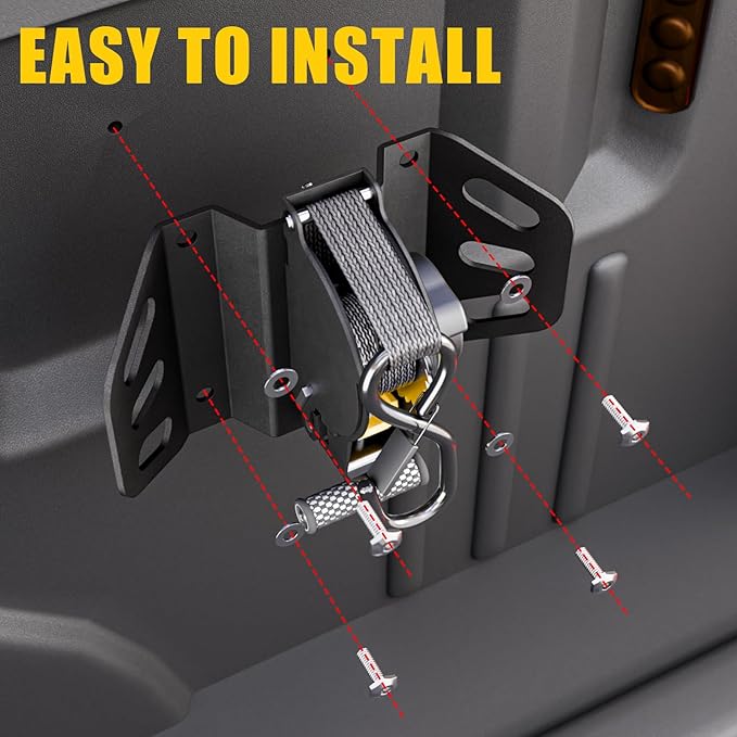Retractable Ratchet Straps Compatible with 2015-2025 2026 Ford F150 Retracting Straps 2PCS Auto Retract Securing Strap Tie Down System for 2025 F150 Accessories