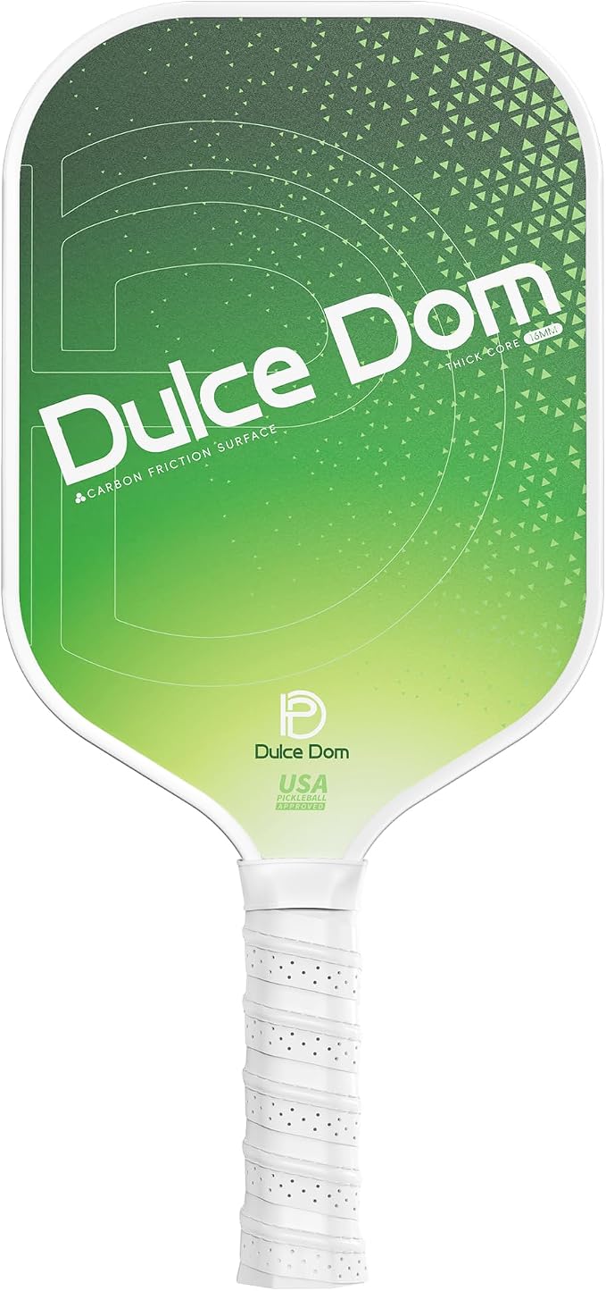 Dulce DOM Pickleball Paddles Set of 2/4 - USAPA Approved, 4 Indoor Outdoor Pickleball Balls, Fiberglass Surface Paddle Racket with Cover Bag, Ideal Training Equipment Gift for Men & Women