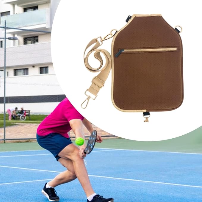 harayaa Pickleball Racket Cover Neoprene Protective Paddle Storage Carrier Pouch with Zipper And Detachable Adjustable Shoulder Strap Suitable for Facility Tr