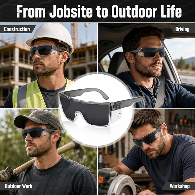 Polarized Safety Sunglasses UV400 Protection ANSI Z87.1 Certified
