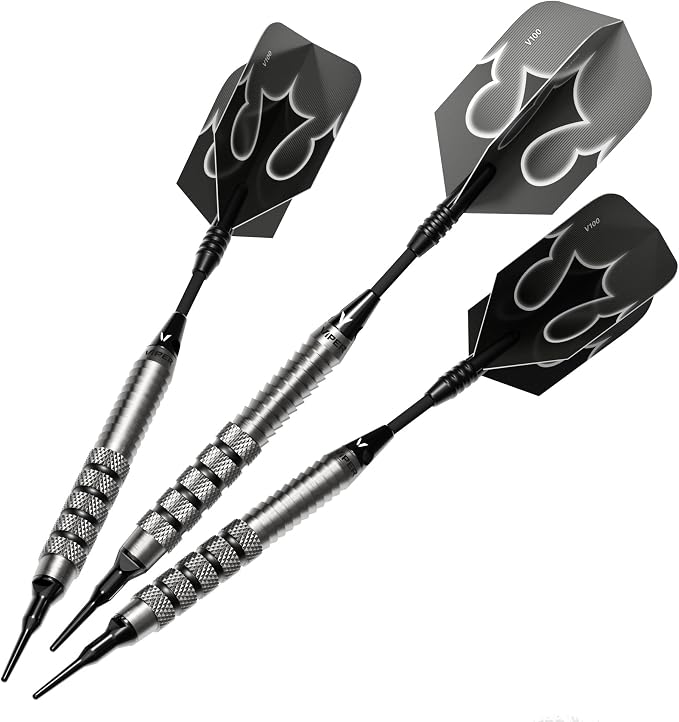 Viper Shot King Soft Tip Darts, 80% Tungsten 20 Grams, Professional Darts Plastic Tip Dart Set for Electronic Dartboard, Includes Nomad Case and Dart Accessories
