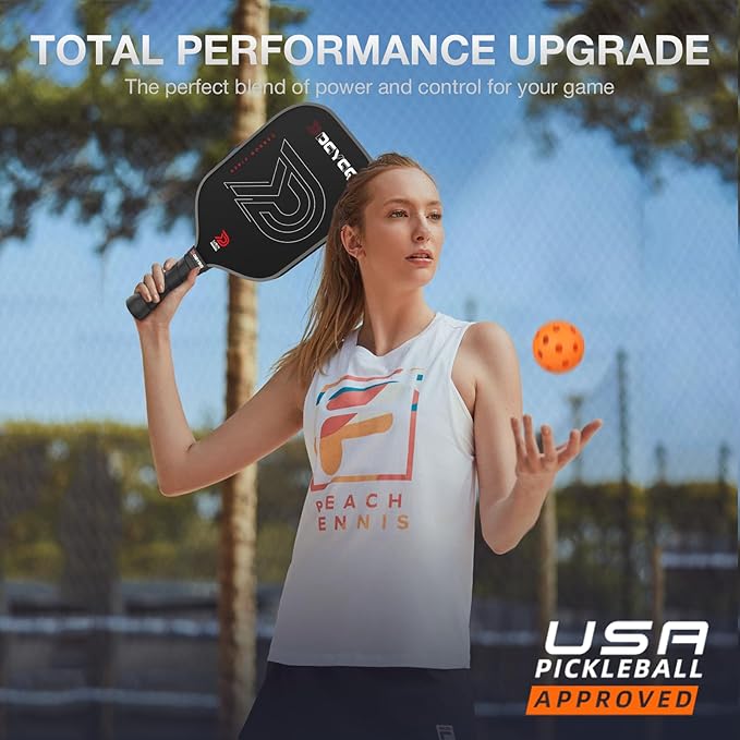 DGYGQ Pickleball Paddles with Polypropylene Honeycomb Core, T700SC Power Carbon Fiber Pickleball Paddle, Increased Power for Ultimate Spin & Consistency