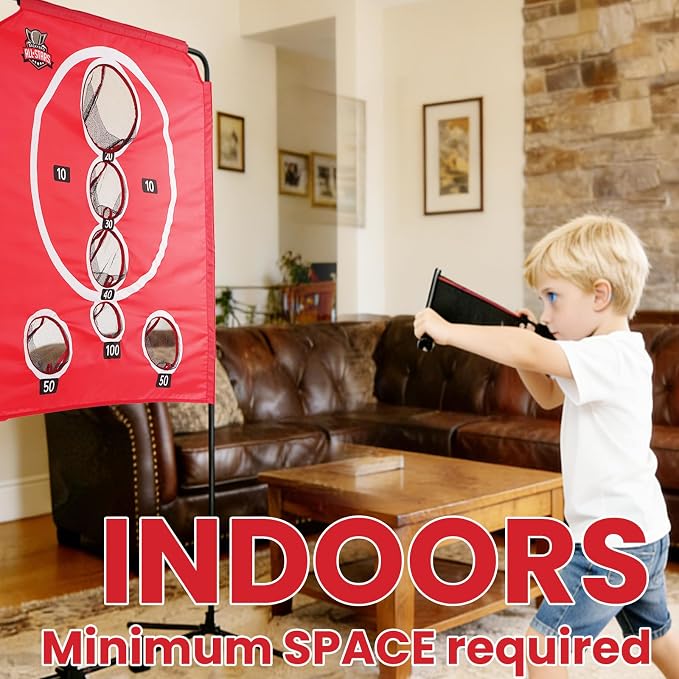 Portable Cornhole Set, 5-in-1 Games for Adults & Family, Bean Bag Toss with 8 Bags, 2 Paddles, 3 Balls, Steel Frame & Bag – Lawn Yard Games for Indoor Outdoor, Backyard, Beach, Camping, Party
