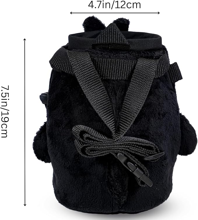 Chalk Bag for Rock Climbing - Cute Chalk Bag for Bouldering, Gym, Indoor & Outdoor Climbing with Adjustable Belt, Brush Holder & Carabiner
