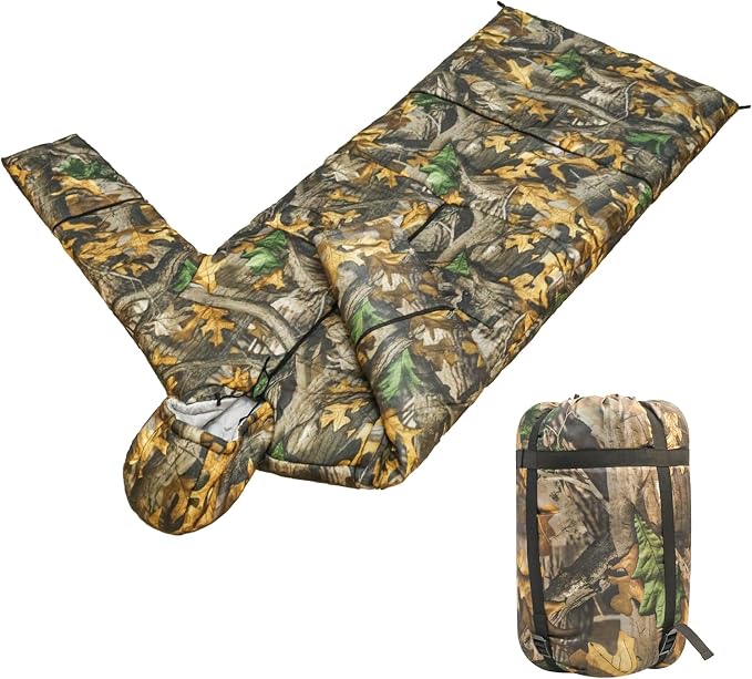 Wearable Sleeping Bag Adult Outdoor & Indoor Sleeping Bags Applicable Temperature 25℉-50℉ Designed for Camping, Hiking, Backpacking, and Other Outdoor Adventures