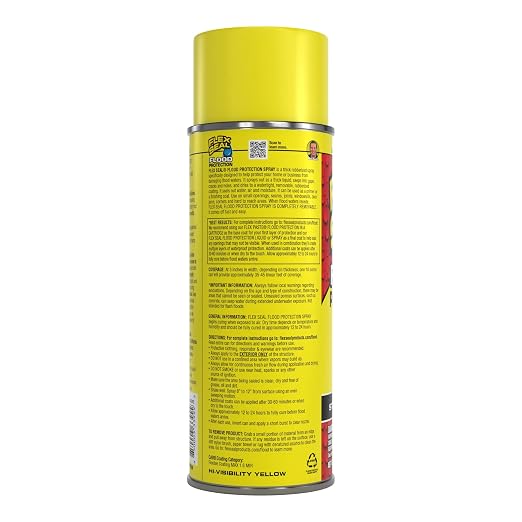 Flex Seal Spray Flood Protection, 10 oz, 1-Pack, Waterproof Rubberized Coating, Removable, Use on Door Tracks, Seams, Sills, Small Openings, Corners, and Irregular Shapes and More