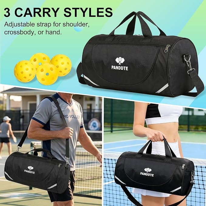 Pickleball Paddles Set of 4, Complete Family Starter Kit – 4 Balls (Indoor & Outdoor), 4 Overgrips & Bag, Lightweight Carbon Fiber Rackets for Beginners & Intermediate, Ready to Play Anywhere