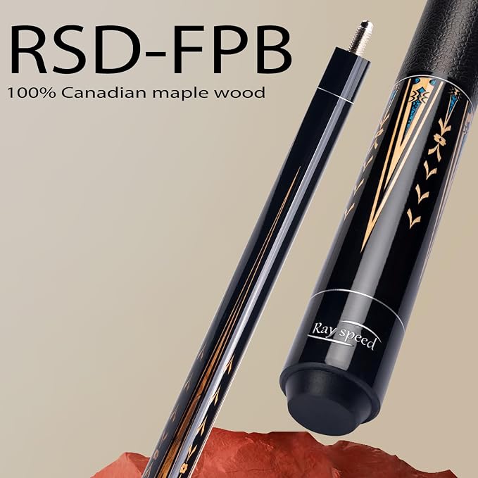Pool Cue Stick Low Deflection Shaft Billiard Cue Stick with Hard Case 19-20 oz Professional Pool Stick
