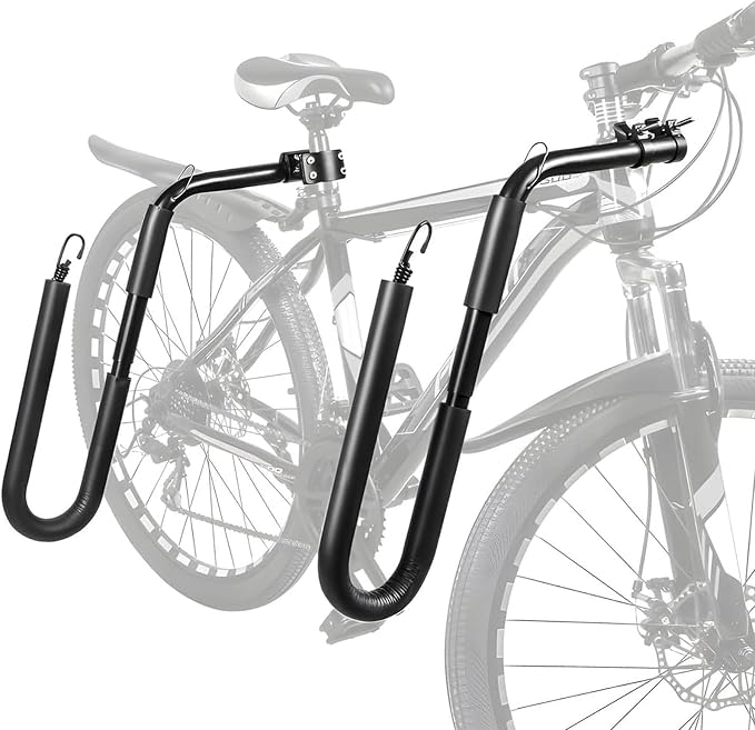 Bicycle Surfboard Racks, Bike Surf Board Holder for Shortboards, Longboards, SUP Paddleboards, Skis, Windsurfing Boards, Outdoor Sports Surfing Wakeboard Carrier Mount for Bike
