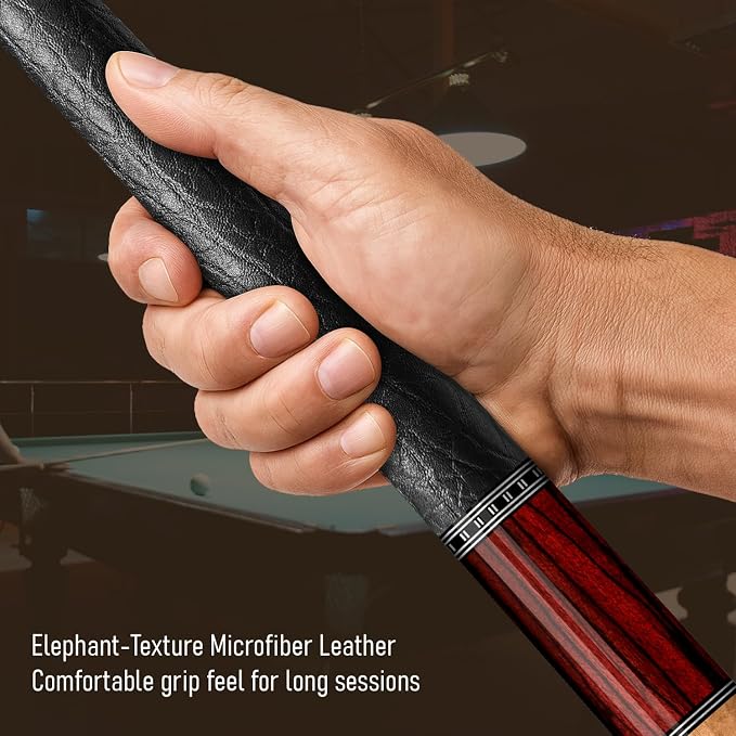 Series, Glass Fiber Pool Cue Stick, Uni-QR, 3/8-10, 5/16-18 Joint, Synthetic Leather Grip, 29" Glassfiber Shaft, 7-Layer Microfiber Tip