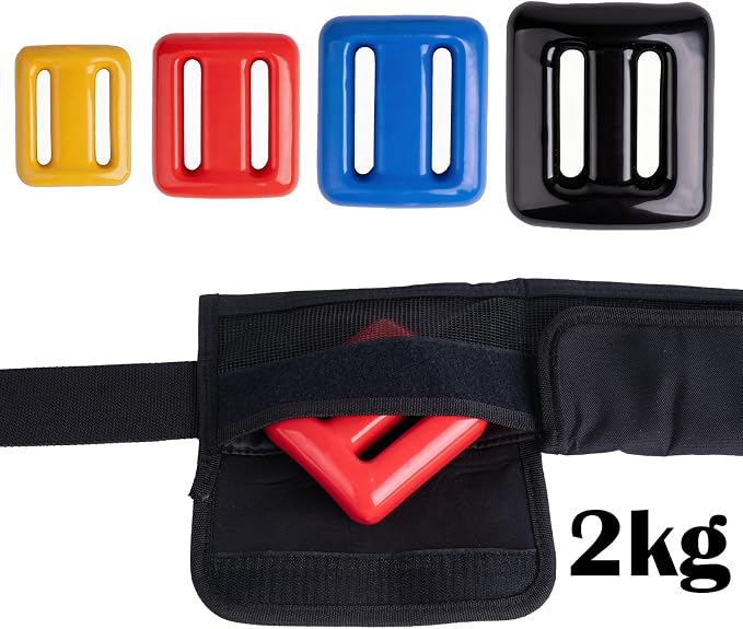 Vinyl Coated Diving Weights-4pcs 1.1-4.4 lbs Dive Weights with 4 Pocket Scuba Weight Belt with Quick Release Buckle,Used for Freediving, Spearfishing & Scuba Diving-Fit for Waist 32" to 52"