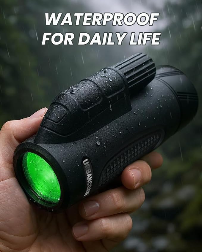 8x32 Mini Monocular Telescope for Adults with IP67 Waterproof with BAK4 Prism & FMC Lens, Lightweight Monocular for Bird Watching, Hiking, Camping, Sports