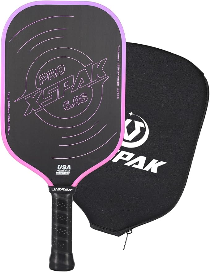 Pickleball Paddle, T700 Carbon Fiber Abrasion-Resistant Surface, 19MM Polypropylene Honeycomb core, USAPA Approved, High Grit,The Sandwich Core System Higher Density Weaving Process