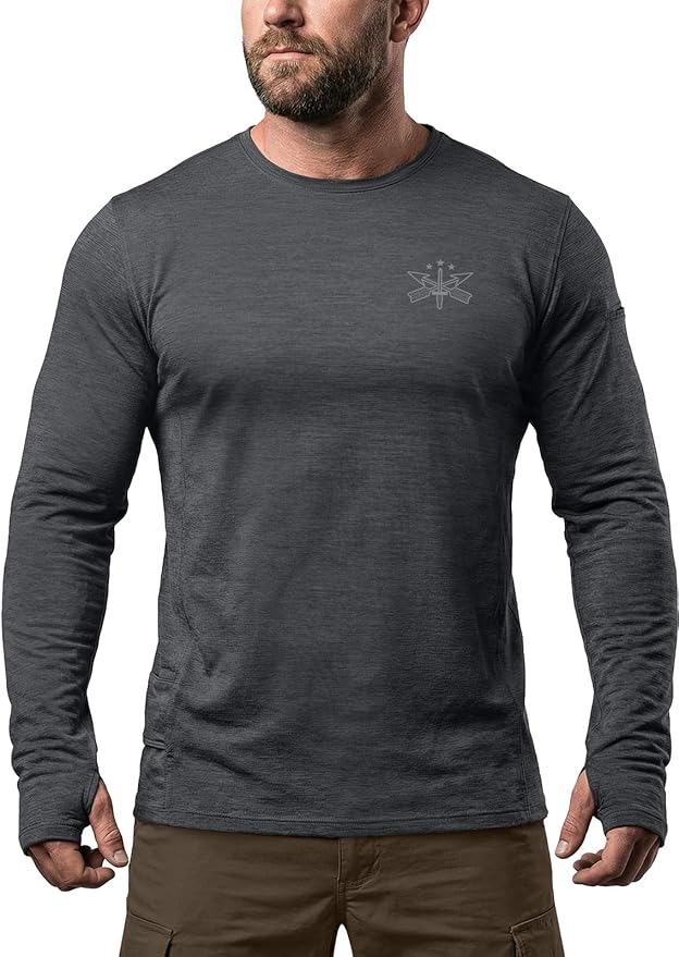 CQR Men's UPF 50+ Sun Protection Long Sleeve Quick Dry Athletic Shirts, Stretch Running Workout Hiking T-Shirts