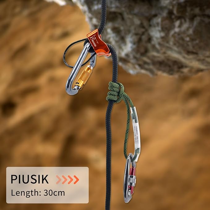 NewDoar 6mm (1/4") Prusik Cord Pre-Sewn 12KN/2700lb Aramid Auto Block Cord High Strength Prusik Arborist Rope for Outdoor Climbing Arborist Rescue Mountaineering-30cm/12''/3pcs